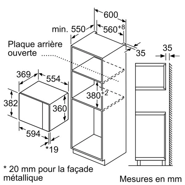 Micro-ondes Encastrable Monofonction BOSCH BFL 550 MW 0 8 Micro-ondes Encastrable Monofonction BOSCH BFL 550 MW 0 – Image 6